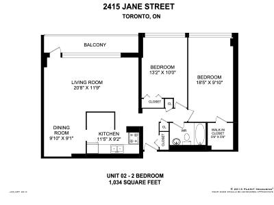 2415 Jane St. Toronto, ON - Jane Oak Rental Residences - 2 Bedroom 3