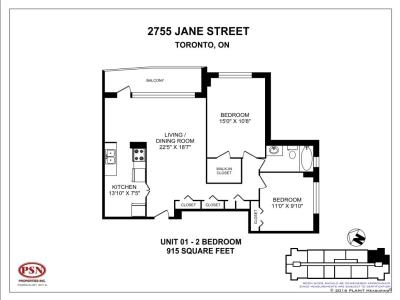 2755 Jane St. Toronto, ON - Rudfel Apartments - 1 Bedroom 2